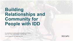 Building Relationships and Community for People with IDD