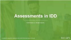Assessments in IDD